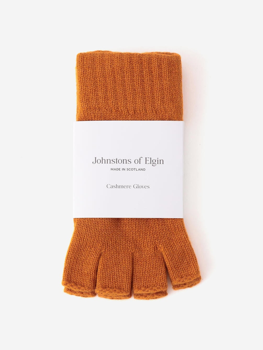 Johnstons of Elgin カシミヤ手袋 オレンジ 新品未使用品 Johnstons of Elgin | カシミヤ フィンガーレスグローブ
