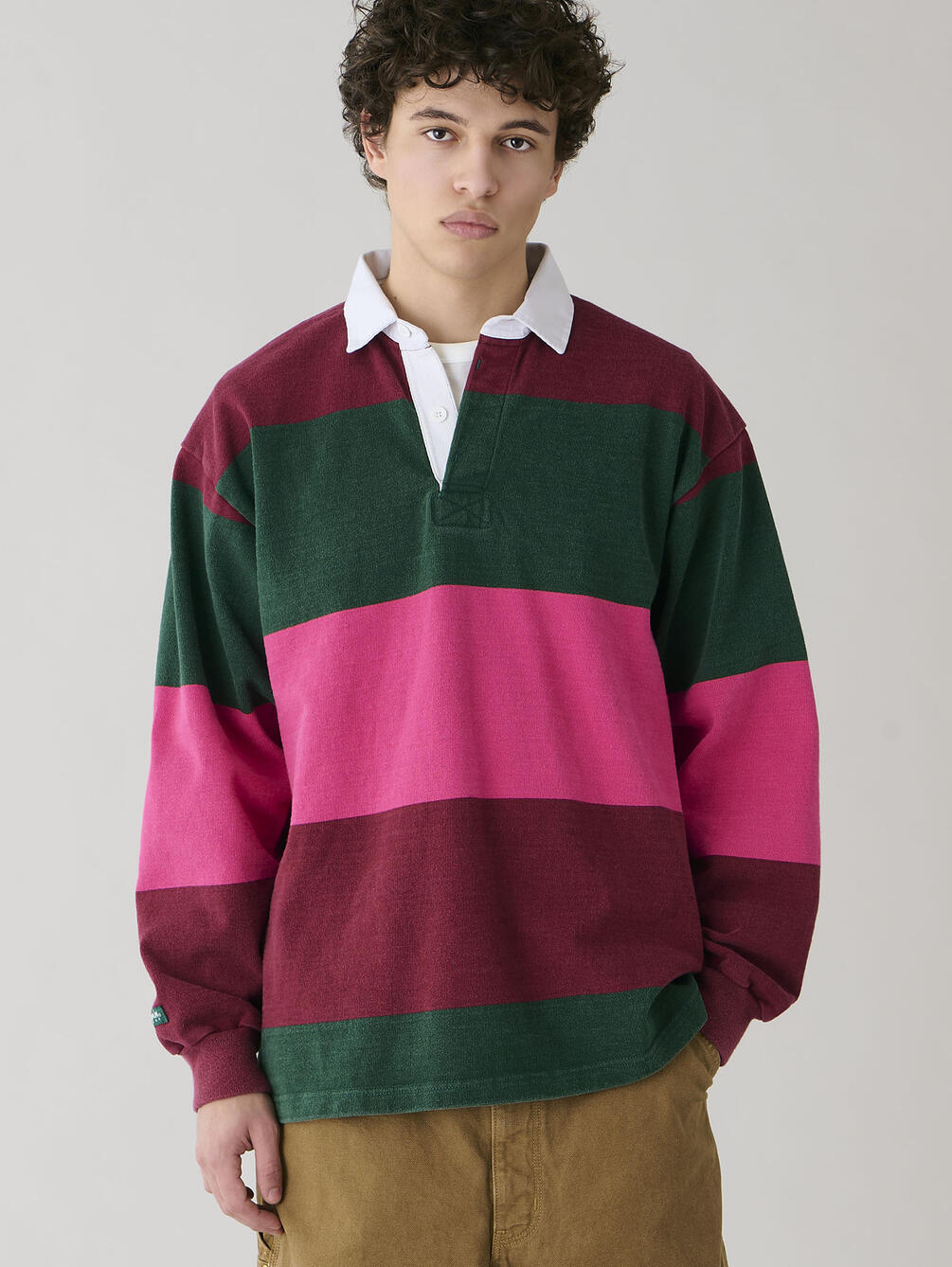 新品⭐︎B SHOP別注　BARBARIAN ラガーシャツ Mサイズ　ユニセックス BARBARIAN | 〈別注〉コットン フェードラグビーシャツ MEN