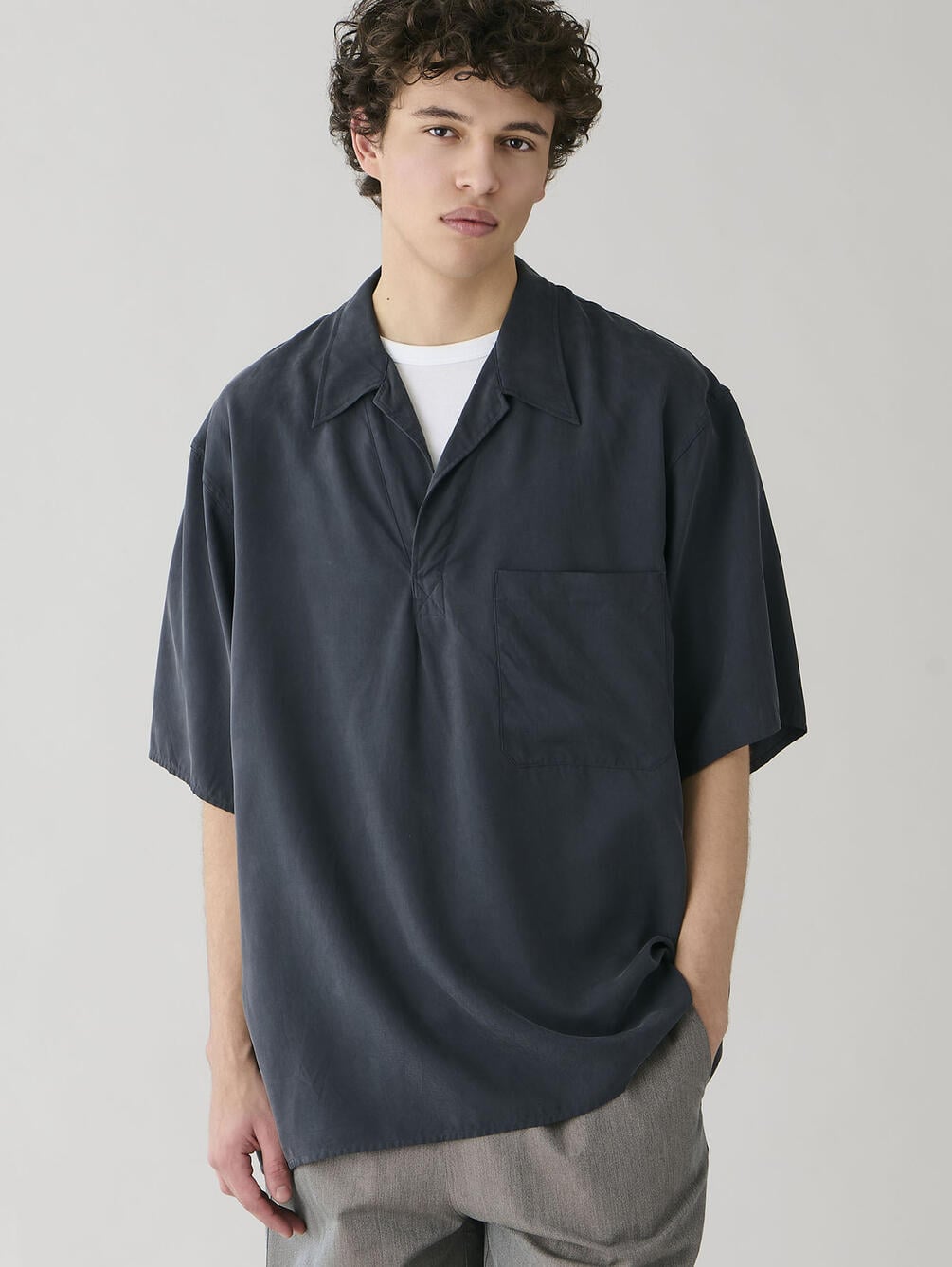 KAPTAIN SUNSHINE | シルク 半袖スキッパーシャツ MEN